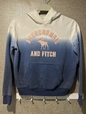 Y2K Abercrombie & Fitch Ombre Blue Hoodie Sweatshirt
